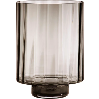 Abbildung von GILDE Deko Windlicht XXL großes Glaswindlicht handgerfertigt aus Rauchglas Farbe: braun Höhe 35 cm