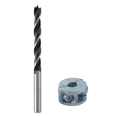 Abbildung von wolfcraft Holzspiralbohrer Set mit Tiefenstopp 2 tlg. I 2732000 Zum tiefenbegrenzten Bohren bei Holzverbindungen
