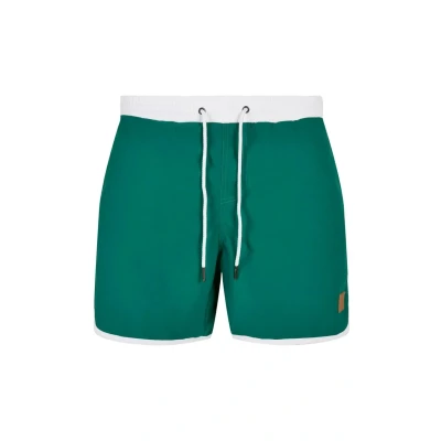 Abbildung von Urban Classics Retro Badeshorts, Herren, Größe: 3XL, White green