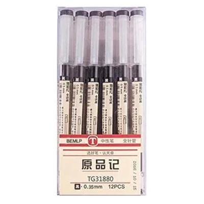 Abbildung von Gel Tintenstift Extra Feine Kugelschreiber 0,35mm Schwarz Für Japanische Büro Schule Schreibwaren Versorgung 12 Packungen