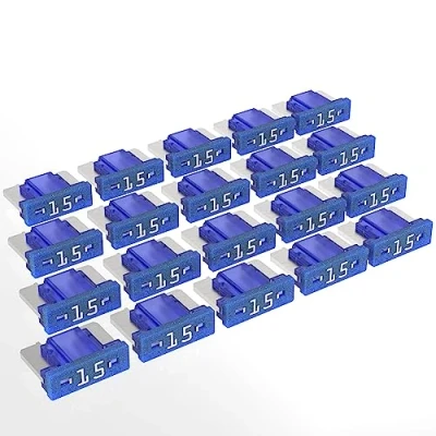 Abbildung von AUPROTEC Mini LP Kfz Sicherungen Flachstecksicherungen 2A 30A Auswahl: 15A Ampere blau, 20 Stück