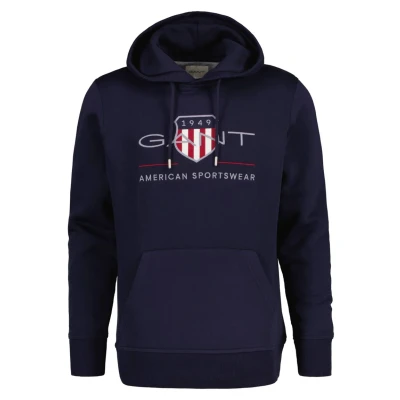 Abbildung von GANT REG Archive Shield Kapuzenpullover, Herren, Größe: XXL, Evening blue