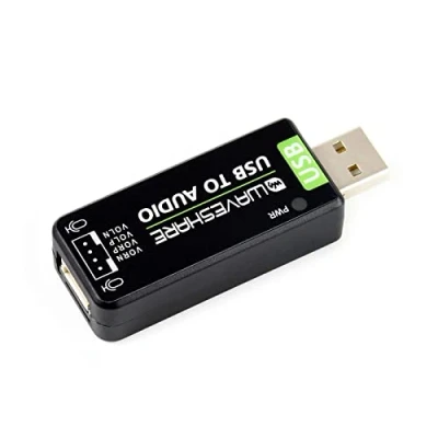 Abbildung von Waveshare USB to Audio Adapter,USB Module Sound Card with External Converter for Raspberry Pi and Jetson Nano,Driver Free