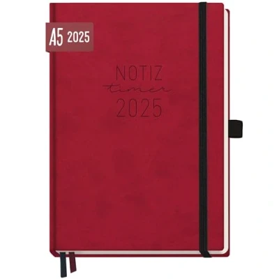Abbildung von Häfft® Wochen Notiz Kalender 2025 A5 &quot;Berry&quot; Buchkalender, Terminplaner Timer, Terminplaner, Wochenkalender, Organizer, Terminkalender mit Einstecktasche nachhaltig &amp; klimafreundlich