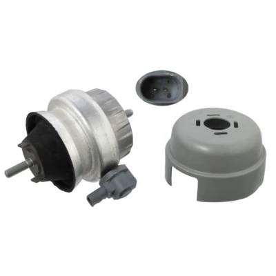 Abbildung von FEBI BILSTEIN 104860 Motorlager rechts elektrisch schaltbares Hydrolager mit Spritzschutzkappe, Schutzkappe/Faltenbalg AUDI: A6 C6 Allroad