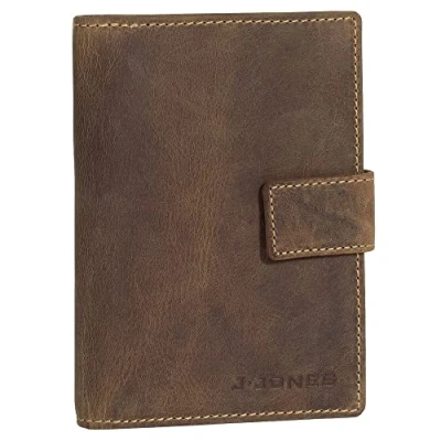 Abbildung von Ledershop24 Geschenkset RFID &amp; NFC Leder Brieftasche Geldbörse Geldbeutel Portemonnaie Reisepass Impfpass Ausweismappe Kartenetui Führerschein Farbe Braun 5494