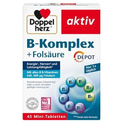Abbildung von Doppelherz B komplex + Folsäure Tabletten