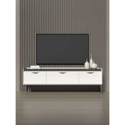 Abbildung von INOSIGN Lowboard »Sofy TV Lowboard, Kommode, Schrank, Unterschrank, Möbel« UV lackiert, Soft Close Funktion, Metallgestell in Anthrazit Dekor