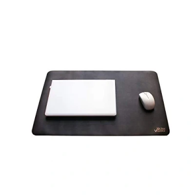 Abbildung von VIVENS PU Leder Multifunktionales Schreibtischunterlage, 60 x 40 cm Mauspad, Laptop Tischunterlage, Doppelseitiges, Rutschfestes, Wasserdichtes Schreibtisch Schreibpad für Büro und Zuhause (Schwarz)