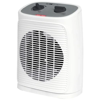 Abbildung von Clatronic® Heizlüfter inkl. Ventilatorfunktion elektrische Heizung mit stufenlosem regelbarem Thermostat und 2 Heizstufen Heizstrahler oszillierend Heizgerät für Bad, Küche, Garage HL 3800