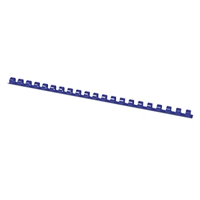 Abbildung von OFFICE PRODUCTS 20241015 01 Plastikbinderücken 100 Stück DIN A4 10mm (65 Seiten) Binderücken Bindungskämme Plastikbindung Kunststoff Farbe: Blau