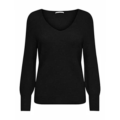 Abbildung von ONLY Damen Onlatia L/S V Hals KNT Noos Trui Strickpullover, Schwarz, S EU