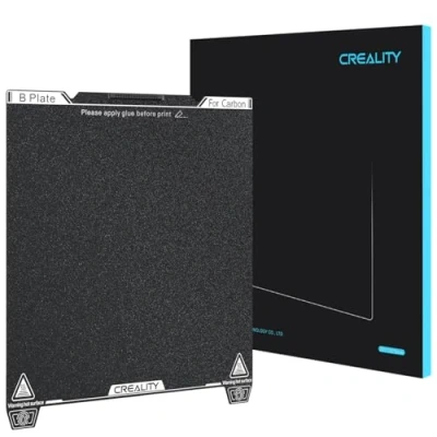 Abbildung von Creality Offizielle K1C Bauplatte PEI Blatt mit Düsenreiniger 235x235mm Textur Oberfläche Flexible Federstahlplattform für Ender 3 V3 SE/KE/Ender 3S1/3S1 Pro/Ender 3V2 Neo/K1 (Keine Magnetische Basis)
