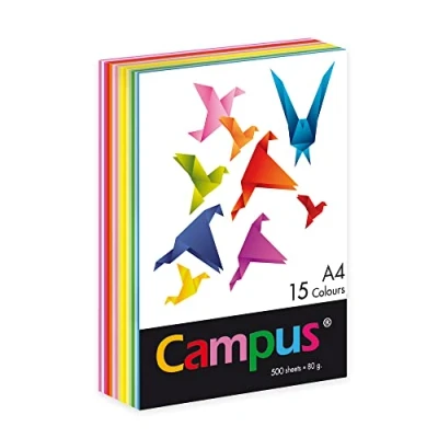 Abbildung von Plus Office Color 002210 Papier, 500 Blatt, 80 g, 15 Farben, A4