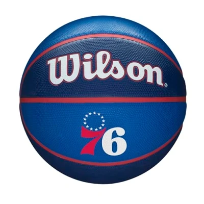 Abbildung von Wilson Basketball NBA TEAM TRIBUTE, PHILADELPHIA 76ERS, Outdoor, Gummi, Größe: 7