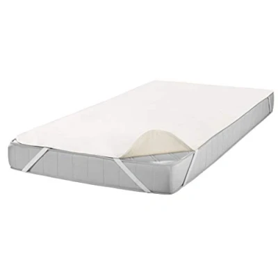 Abbildung von SETEX Kalmuck Matratzenschutz, 140 x 200 cm großer Matratzenschoner, Eckgummis, 100 % Baumwolle, Classic, Rohweiß, Natur
