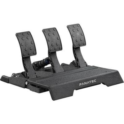 Abbildung von FANATEC CSL Elite Sim Racing Leistungsstarke Pedale v2 3 Pedal Set (Kupplung, Bremse, Gas), Plug and Play, Berührungslose Hall Sensoren, RJ12/USB für PC, PS5, PS4, Xbox Series XS, One