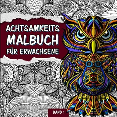 Abbildung von Achtsamkeitsmalbuch für Erwachsene: Zen Mandala Malbuch Erwachsene mit Tiermandalas und Blumenmandalas Ausmalen, Durchatmen Entspannen ... (Mandala Meditation Malbuch, Band 1)