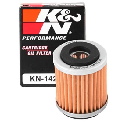 Abbildung von K&amp;N Powersports Ölfilter Kartusche 38x47mm kompatibel mit Yamaha, TM (KN 142) Rot