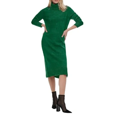 Abbildung von ONLY Damen ONLBRANDIE L/S ROLL Neck Dress KNT NOOS Kleid, Abundant Green, XXS