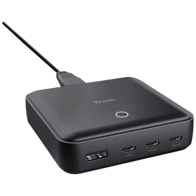 Abbildung von Trust Maxo USB 3 C Schnellladegerät 100W Schwarz