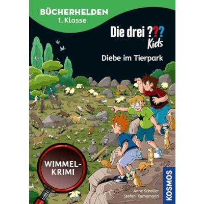 Abbildung von Die drei ??? Kids, Bücherhelden 1. Klasse, Diebe im Tierpark: Wimmel Krimi Leicht lesen lernen ab 6 Jahre mit tollen Wimmelseiten ermittle gemeinsam Justus, Peter und Bob löse den Fall