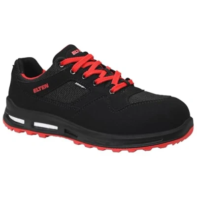 Abbildung von ELTEN Sicherheitsschuhe LAKERS XXT Low ESD S1P, Herren, Textil, Kunststoffkappe (leichter als Stahlkappe), leicht, sportlich, Schwarz/Rot, Größe: 48