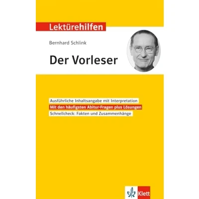 Abbildung von Klett Lektürehilfen Bernhard Schlink, Der Vorleser: Interpretationshilfe für Oberstufe und Abitur