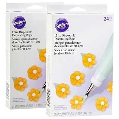 Abbildung von Wilton 2109 3200 Inch Disposable Decorating Bag Set, 4 Pack Einweg Dekorier Spritzbeutel, 30,4 cm, 12 Teile, 4er Pack, Mixed, Sortiert