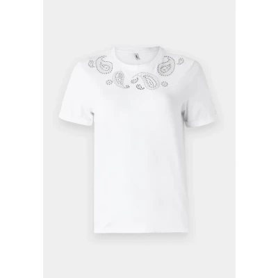Abbildung von ONLY Damen Onlhollis Life S/S O Neck Top Box JRS, Bright White, X Large