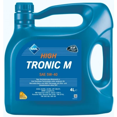 Abbildung von Aral Hightronic M 5W 40 4l Motoröl 154FE8 VOLKSWAGEN: Passat B5 Estate, Golf 4, 5, AUDI: Q3, A8 D3, A4 B8 Avant, BMW: 3 Saloon, 5 Saloon