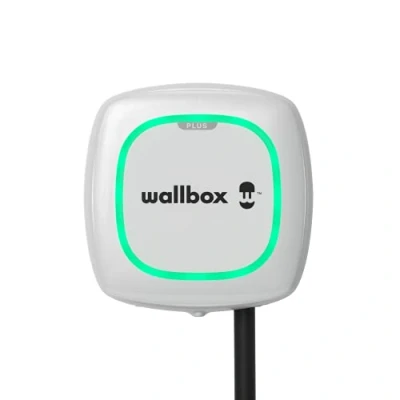 Abbildung von Wallbox Pulsar Plus Ladegerät für Elektrofahrzeuge. Mit Einstellbarer Leistung von bis zu 22 kW. Ladekabel Typ 2. WLAN und Bluetooth Verbindung sowie OCPP kompatibel. (Type 2 KW 5m, White)