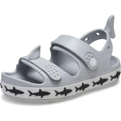 Abbildung von Crocs Crocband Cruiser Shark Unisex Badesandale für Kinder, Größe: 22/23, Light grey Kunststoff