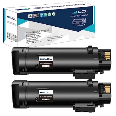 Abbildung von LCL Kompatibel Tonerkartusche 6510 6510DN 6510N WorkCentre 6515 6515DN 6515DNI 6515DNW 6515N 6515NW 106R03480 106R03476 5500 Seiten (2 Schwarz) für Xerox Phaser