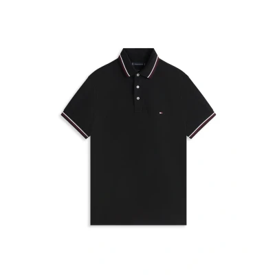 Abbildung von Tommy Hilfiger Tipped SLIM FIT Poloshirt, Herren, Größe: Small, Black