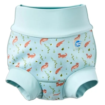 Abbildung von Splash About Unisex Baby Happy Duo Toddler Swim Nappy, Playful Otters, 6 12 Monate