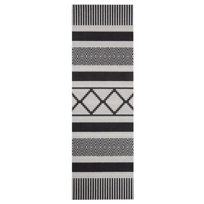 Abbildung von Zala Living Cook &amp; Clean Läufer rutschfest Teppichläufer Flachgewebe Kurzflor Teppich Küchenteppich Waschbar Küchenläufer Urban für Flur, Küche, Wohnzimmer Schwarz, 45x140cm