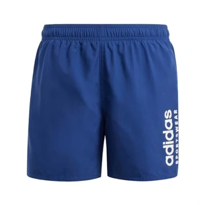 Abbildung von adidas Jungen Sportswear Essentials Logo CLX Swim Shorts Kids Badeanzug, Dark Blue/White, 7 8 Years