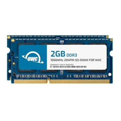 Abbildung von OWC 4GB Memory Upgrade Kit 2 x 2GB PC8500 DDR3 1066MHz SO DIMMs für Late 2008 Early 2010 MacBook, MacBook Pro Unibody Modelle, 2009/2010 Mac Mini, 2009 iMac, 13&quot;
