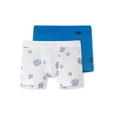 Abbildung von Schiesser Jungen 2 Pack Mit Weichem Bündchen Unterwäsche Feinripp 100% Organic Bio Baumwolle Größe 92 Bis 140 Boxershorts, Sortiert 7_173127, 98 EU