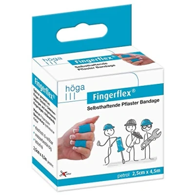 Abbildung von Fingerflex petrol Selbsthaftende Pflaster Bandage, elastisch, reißbar, wasserbeständig, latexfrei