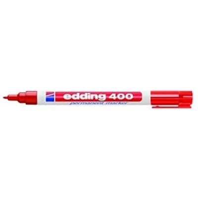 Abbildung von Permanentmarker edding 400, nachfüllbar, Rundspitze, Strichstärke ca. 1,0mm, rot