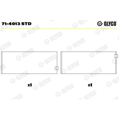 Abbildung von GLYCO 71 4013 STD Pleuellager MERCEDES BENZ: B Class