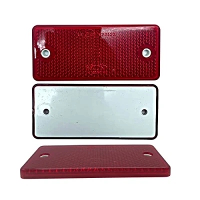 Abbildung von DOJA Barcelona Anhänger Reflektor Rechteckig Rückstrahler Universal Pack 10 Rot Beleuchtung, Reflektoren Aufkleber, Auto Reflektoren, Motorrad Reflektorband, Wohnwagen Katzenaugen
