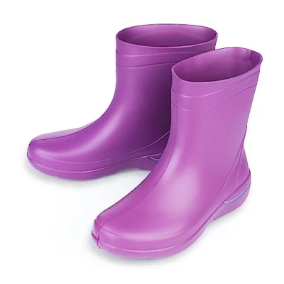 Abbildung von ESTRO Regenstiefel Damen Gummistiefel Halbhoch Regenschuhe Gummistiefeletten Regenstiefeletten CR01 (40 EU, Pflaume)