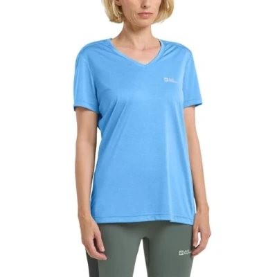Abbildung von Jack Wolfskin Crosstrail Tshirt basic, Damen, Größe: Medium, Mid blue