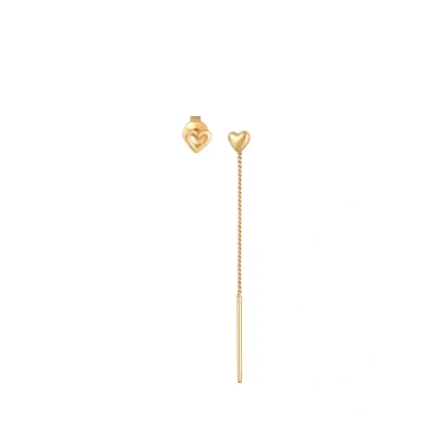 Abbildung von Elli Dainty Heart Valentine Ohrringe, Damen, Größe: One Size, Gold