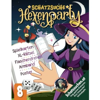 Abbildung von Hexen Schatzsuche Kindergeburtstag Spiele Unterhaltung ab 8 Jahren: Schnitzeljagd in der magischen Welt Findet mit dem Armband und kniffligen Rätseln den Schatz