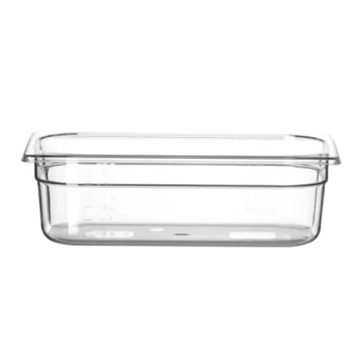 Abbildung von HENDI Gastronormbehälter, Temperaturbeständig von 40 bis 110C, Skalierung, Geruchs und geschmackneutral, 4L, Polycarbonat, GN 1/3, 325x176x(H)100mm, Transparent
