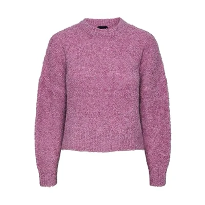 Abbildung von Pieces Pcnatherine O NECK Strickpullover, Damen, Größe: Medium, Radiant orchid melange